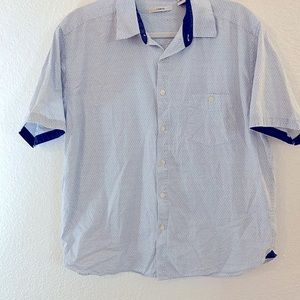 Mens- Moda short sleeve button down size large